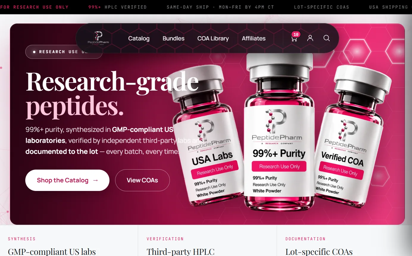 PeptidePharm website